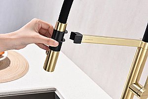 Смеситель для кухни Paulmark Leader Le214101-LG светлое  золото купить в интернет-магазине сантехники Sanbest