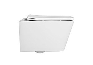 Унитаз подвесной Aquatek Либра New AQ0530N-00 белый, с крышкой микролифт, безободковый купить в интернет-магазине Sanbest