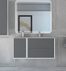 Тумба с раковиной Cezares BELLAGIO 100 Grigio Nuvola для ванной в интернет-магазине Sanbest