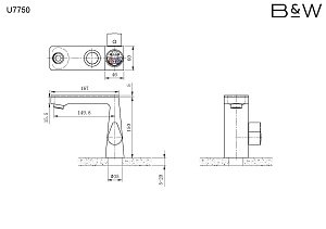 Смеситель для раковины Black&White UNIVERSE U7750 хром купить в интернет-магазине сантехники Sanbest