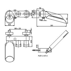 Смеситель для ванны PAINI Morgana 73CR105KM хром купить в интернет-магазине сантехники Sanbest