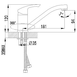 Смеситель для кухни Lemark Plus Strike LM1104C купить в интернет-магазине сантехники Sanbest