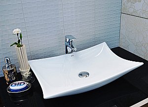 Раковина накладная Gid Creativo 56 N9176 51129 белая купить в интернет-магазине сантехники Sanbest