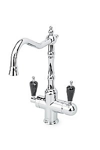 Смеситель для кухни Boheme Tradizionale Chromo 113-BSW хром/ручка с кристаллом Black Swarovski купить в интернет-магазине сантехники Sanbest