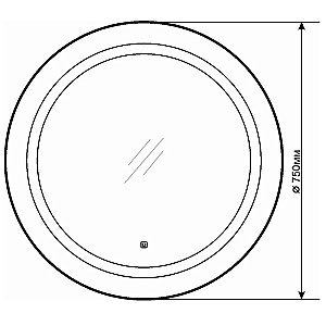 Зеркало Comforty Круг 75 00-00013782 в ванную от интернет-магазине сантехники Sanbest
