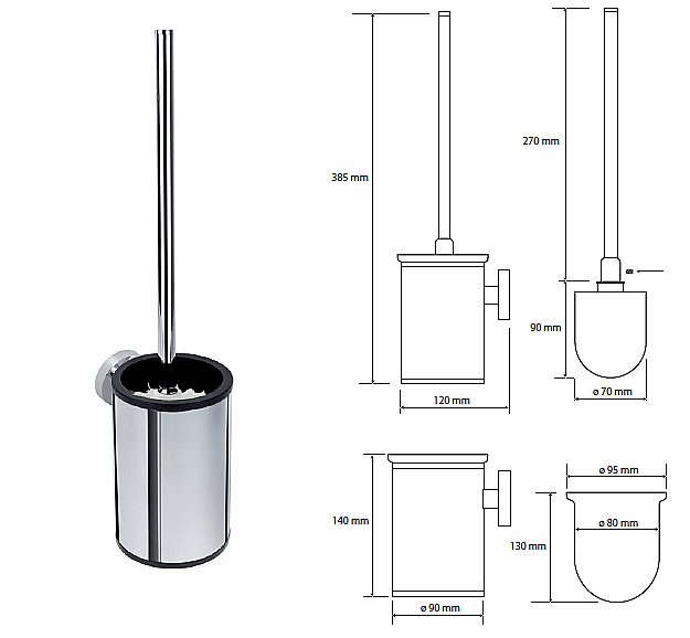 Ёршик подвесной Bemeta Omega 104913112 купить в интернет-магазине сантехники Sanbest
