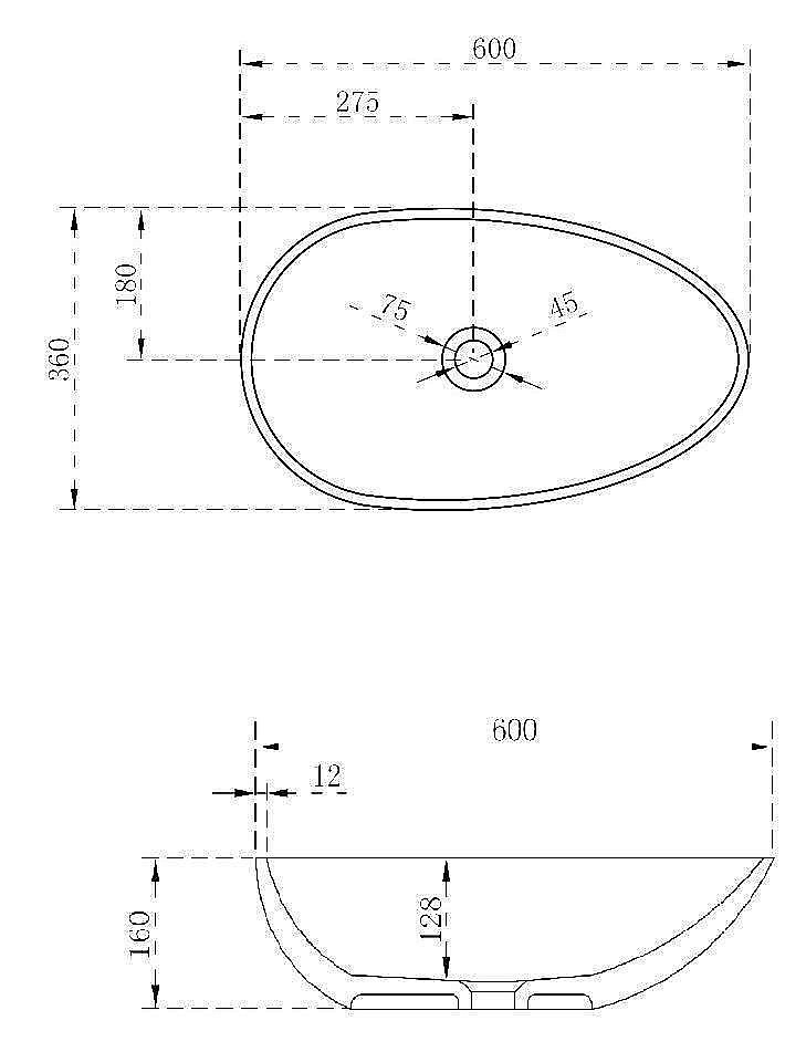 Раковина накладная NT Bagno Napoli 60 NT404 белая матовая купить в интернет-магазине Sanbest