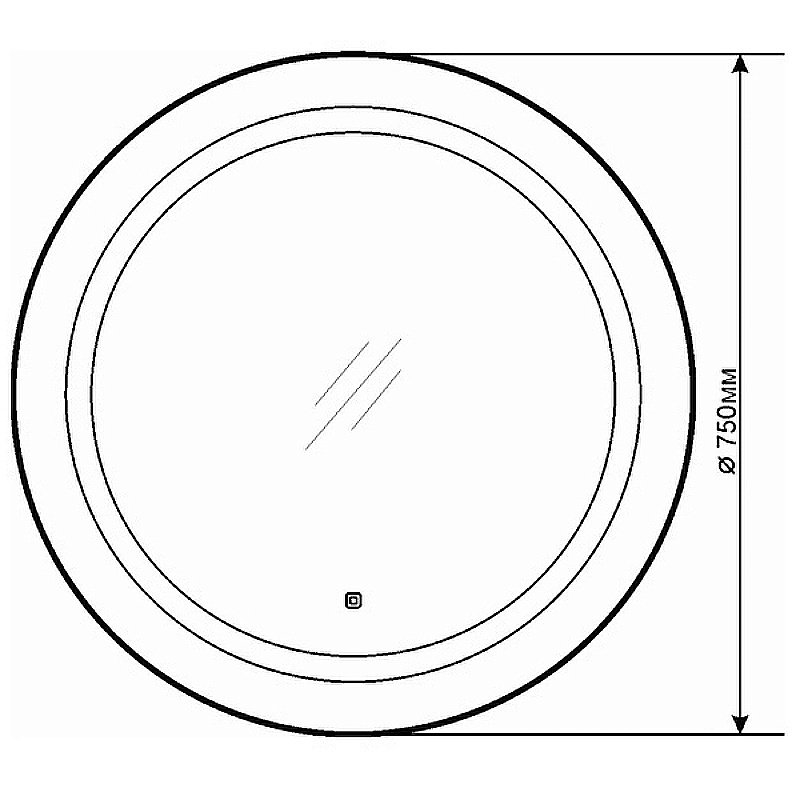 Зеркало Comforty Круг 75 00-00013782 в ванную от интернет-магазине сантехники Sanbest