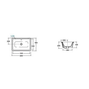 Раковина GLOBO Lavabi d'arredamento VA083.BI*0 60 купить в интернет-магазине Sanbest