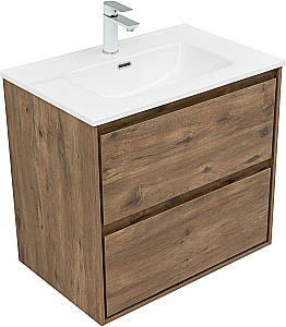 Тумба с раковиной Aquanet Милан 336378/284027 70 дуб рустикальный для ванной в интернет-магазине Sanbest