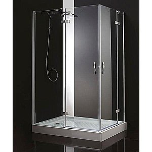 Душевой уголок Cezares Bergamo 120х90 BERGAMO-AH-2-120/90 стекло прозрачное/профиль хром купить в интернет-магазине Sanbest
