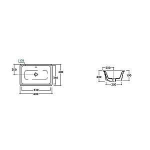 Раковина встраиваемая Globo Lavabi d'arredamento 60 VA083.BI*0 белая купить в интернет-магазине Sanbest
