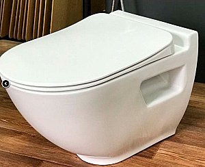 Унитаз подвесной Bien Harmony HRKA052N2VP0W3000 белый, с крышкой микролифт, безободковый купить в интернет-магазине Sanbest