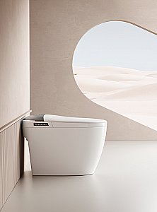 Унитаз напольный Ceruttispa ERSILIA Smart CT10616 с дистанционным управлением, безободковый, слив-торнадо, белый купить в интернет-магазине Sanbest