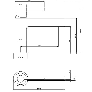 Смеситель для раковины beWash Incanto BVMM1BS238 черный матовый/розовое золото купить в интернет-магазине сантехники Sanbest