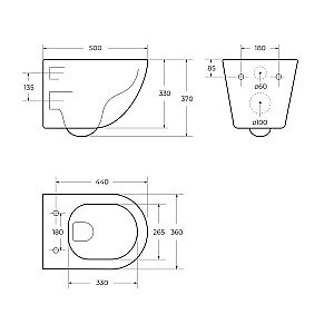 Унитаз подвесной BelBagno Sfera-Tor BB046CH-TOR/SC белый, безободковый, с крышкой микролифт, слив-торнадо купить в интернет-магазине Sanbest