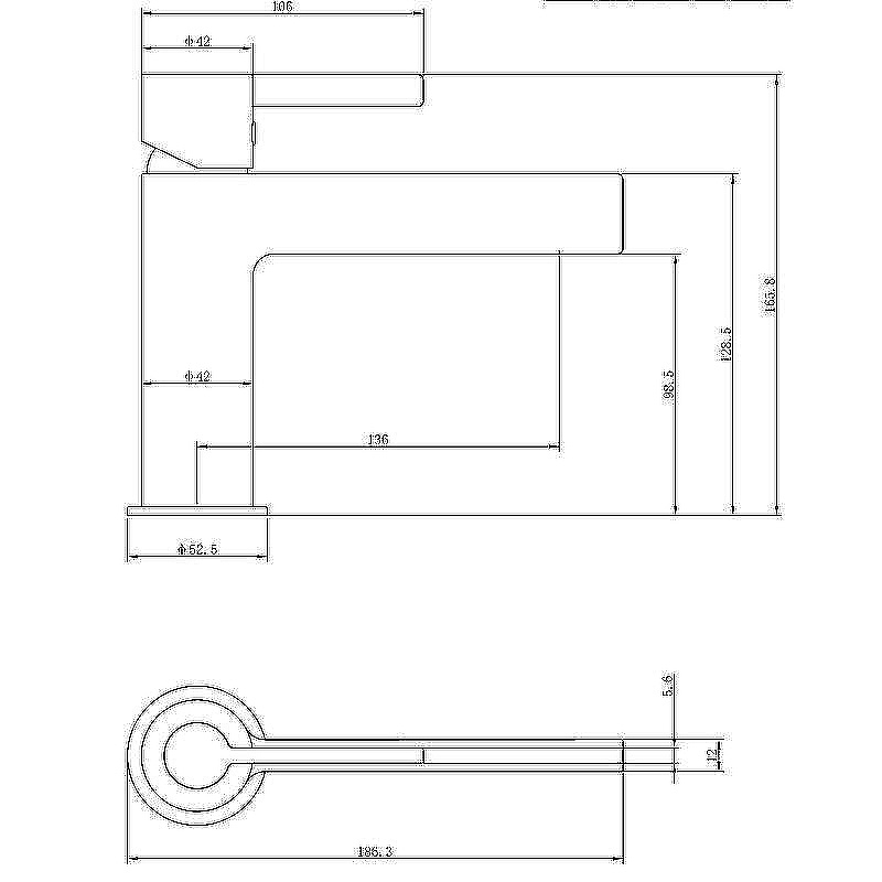 Смеситель для раковины beWash Incanto BVMM1BS238 черный матовый/розовое золото купить в интернет-магазине сантехники Sanbest