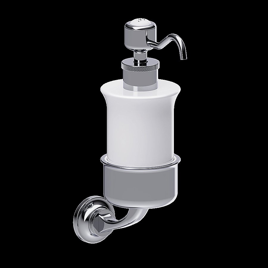 Диспенсер Burlington Guild GU011C хром/белый купить в интернет-магазине сантехники Sanbest