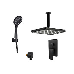Душевая система Aquatek ВЕГА Set 4 в 1 (AQ1046MB+AQ2071MB+AQ2454MB+AQ2010MB) черный матовый купить в интернет-магазине сантехники Sanbest