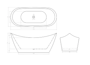 Ванна акриловая CeruttiSpa NEMI170II 10506 170x74 белая купить в интернет-магазине Sanbest