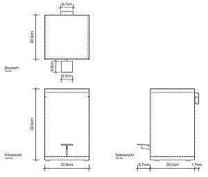 Ведрo для мусора DECOR WALTHER CORNER TE 70 SC черное матовое купить в интернет-магазине сантехники Sanbest