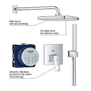 Душевая система Grohe Eurocube 25239000 хром купить в интернет-магазине сантехники Sanbest