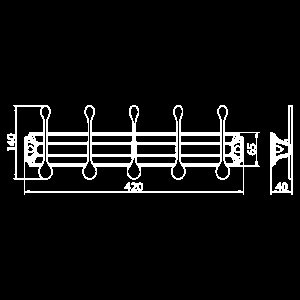 Панель с крючками Elghansa Hermitage HRM-750 хром купить в интернет-магазине сантехники Sanbest