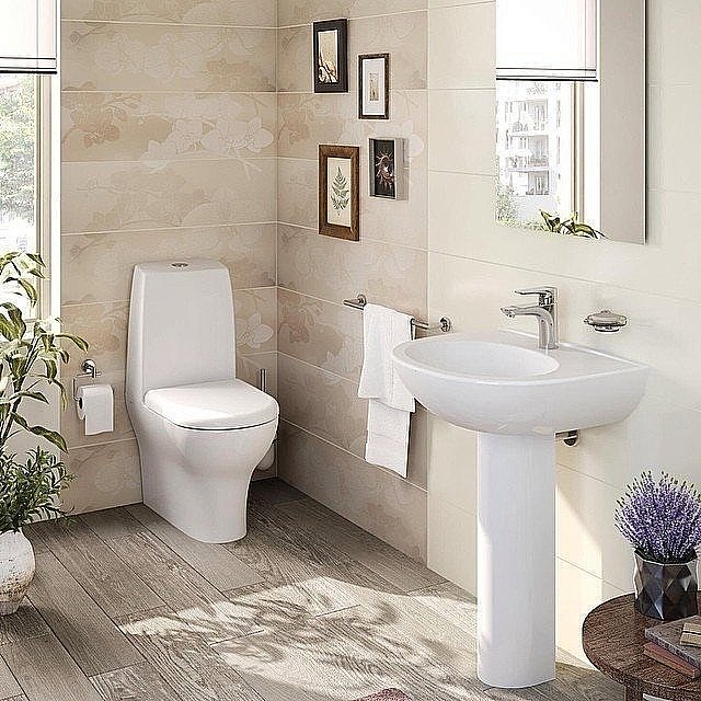 Раковина на пьедестале Vitra Zentrum 60 белая купить в интернет-магазине Sanbest