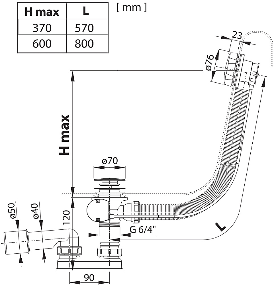 Слив-перелив Ravak X01843 белый вельвет купить в интернет-магазине сантехники Sanbest