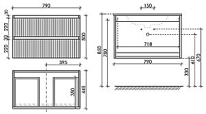 Тумба с раковиной Sancos SNOB R SNR80CE 80 Beige Soft для ванной в интернет-магазине Sanbest