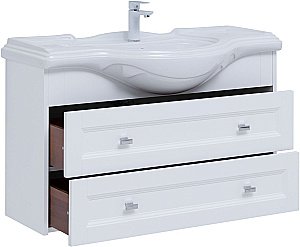 Тумба с раковиной Aquanet Монте 85 белый матовый для ванной в интернет-магазине Sanbest