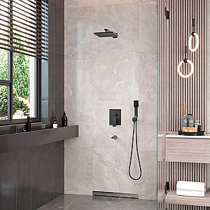 Душевая система Berges VENTAS 73006 черная матовая купить в интернет-магазине сантехники Sanbest