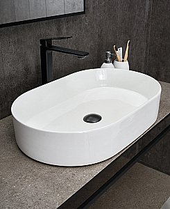 Раковина накладная Gid Lago 61 D1479 51203 белая купить в интернет-магазине Sanbest