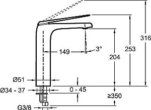 Cмеситель для раковины Jacob Delafon AVID E97347-ND-CP купить в интернет-магазине сантехники Sanbest