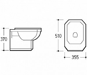 Биде подвесное Boheme Vogue 945 купить в интернет-магазине Sanbest