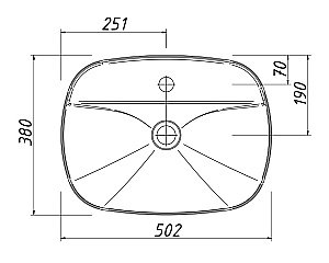 Раковина накладная Caprigo 50 W1508 белая купить в интернет-магазине Sanbest