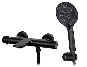 Смеситель для ванны Kaiser Serio 05322-9 черный матовый купить в интернет-магазине сантехники Sanbest