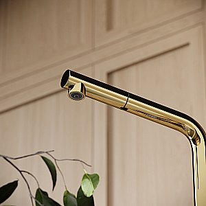 Смеситель для кухни Sancos Spin SC4015ZG полированное золото купить в интернет-магазине сантехники Sanbest