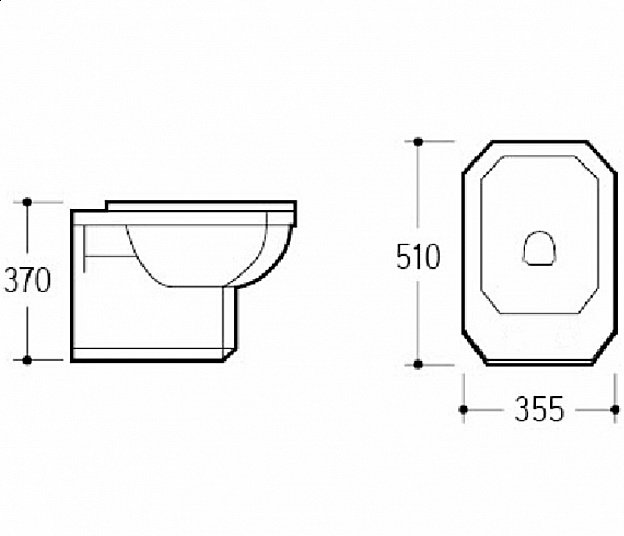 Биде подвесное Boheme Vogue 945 купить в интернет-магазине Sanbest