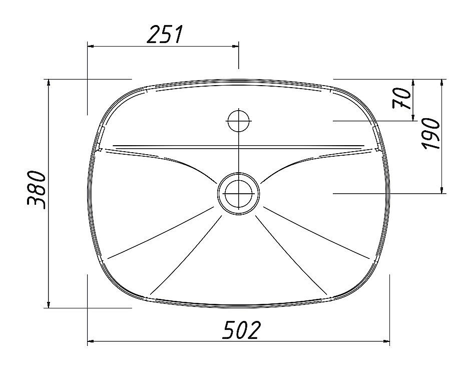 Раковина накладная Caprigo 50 W1508 белая купить в интернет-магазине Sanbest