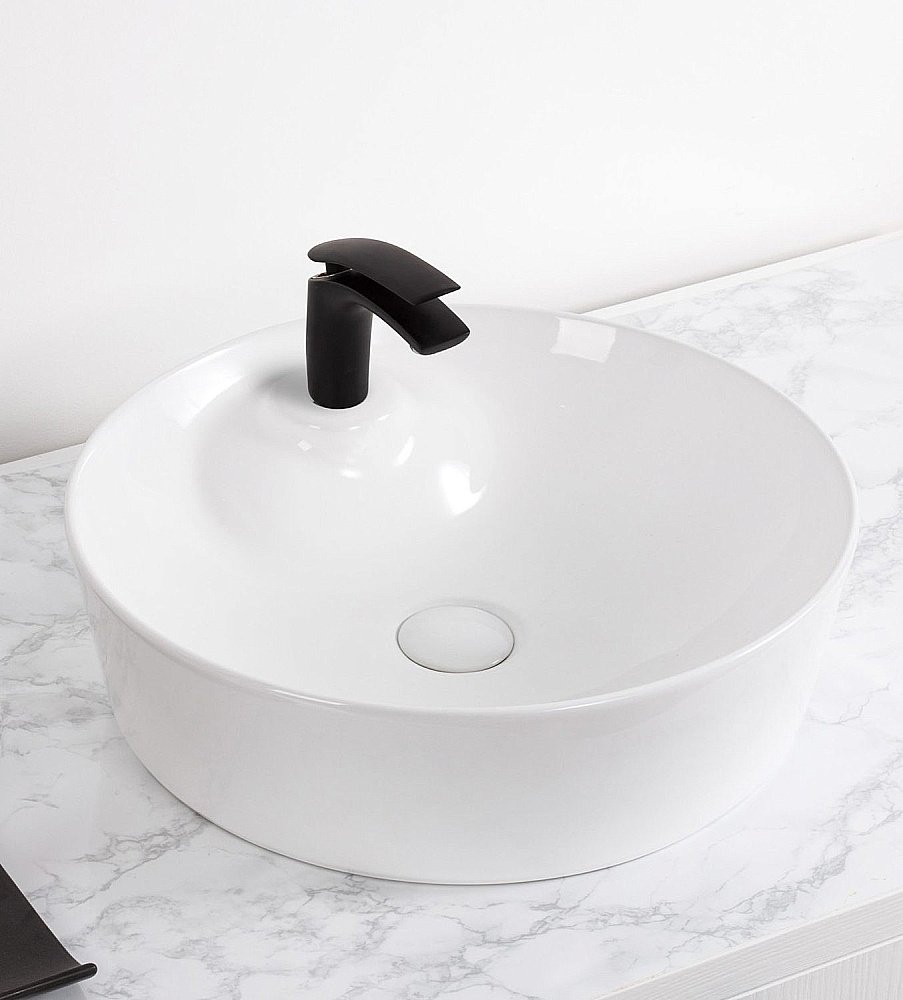 Раковина накладная Gid Esfera 44 D1306 51181 белая купить в интернет-магазине Sanbest