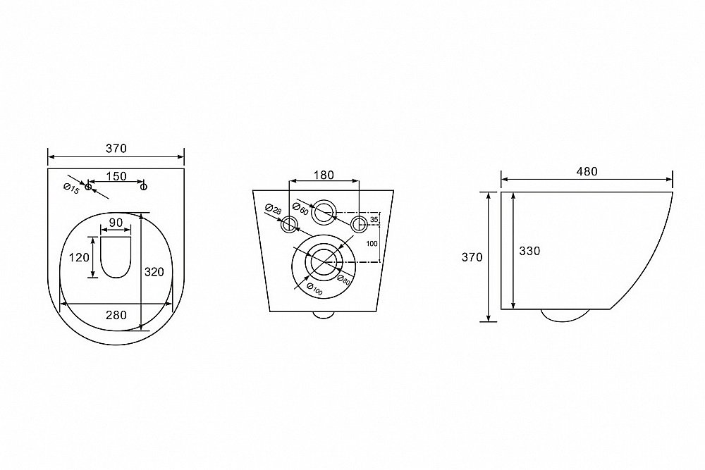 Унитаз подвесной ABBER Bequem AC1100MW с крышкой микролифт, безободковый, белый матовый купить в интернет-магазине Sanbest