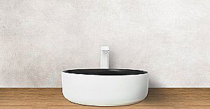 Раковина накладная WeltWasser WW ELBACH M3134 WB 35,5 белая, черная купить в интернет-магазине Sanbest