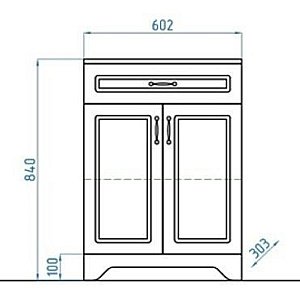 Тумба с раковиной Style Line Олеандр-2 100 для ванной в интернет-магазине Sanbest
