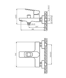 Душевая система Agger Brave A2393500 хром купить в интернет-магазине сантехники Sanbest
