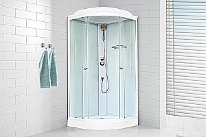 Душевая кабина Royal Bath RB90HK5-WT 90x90 профиль белый/стекло прозрачное купить в интернет-магазине Sanbest