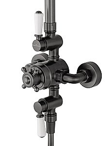 Душевая система с термостатом WONZON & WOGHAND RETRO, Темный графит (WW-B3041-BGG) купить в интернет-магазине сантехники Sanbest