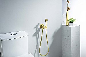 Гигиенический душ Aquatek Оберон AQ1024BG золото шлифованное купить в интернет-магазине сантехники Sanbest