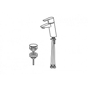 Смеситель для раковины Oras Cubista 2804 купить в интернет-магазине сантехники Sanbest