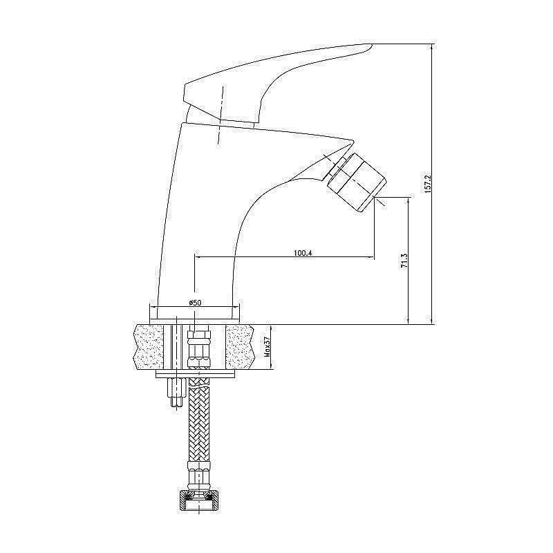 Смеситель для биде Aquanet Techno SD90884 купить в интернет-магазине сантехники Sanbest